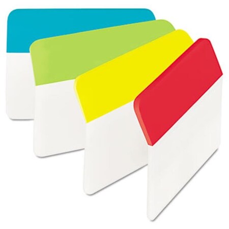 Hanging File Tabs 2 x 1.5 Solid Angled Assorted Primary 24-PK